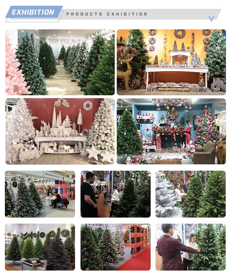 Luxury 0.5m 1m 2.1m 3m Mixed Leaf Christmas Decorative Tree with Warm White LED