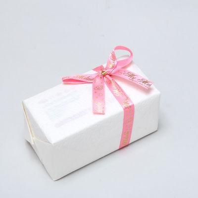 Custom Wedding Candy Packaging Box for Chocolate Praline Gift Box Pink Bow Ribbon Decoration