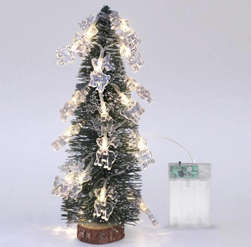 Christmas Elk String Battery Power LED Fairy Christmas Lights