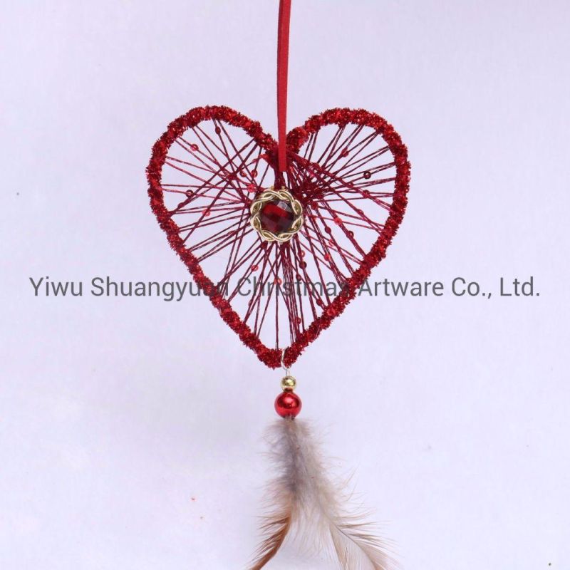 Heart Shape Plastic Hanging Ornaments Tree Ornaments
