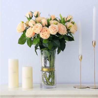 Real Touch Rose Flower Artificial Silk Rose Flower Bouquet Wedding Party Home Decor, Pack of 10