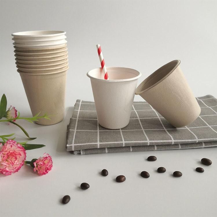 Sugarcane Bagasse Disposable Compostable Small Coffee Cups with Lids