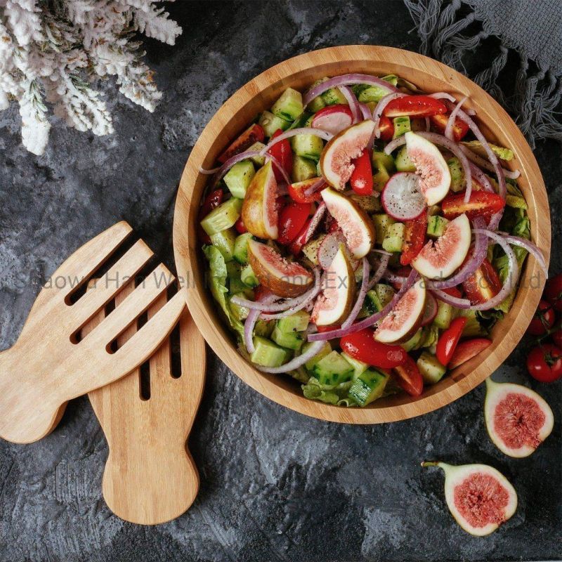 Small Bamboo Wood Salad Bowl of Christmas Party Kitchenware