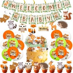 Forest Animal Spiral Pendant, Streamers, Balloons, Baby Shower Supplies