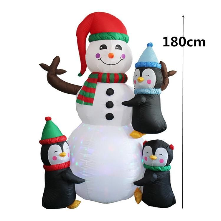 Inflatable Snowman with Penguins for Decorations Christmas Supplier