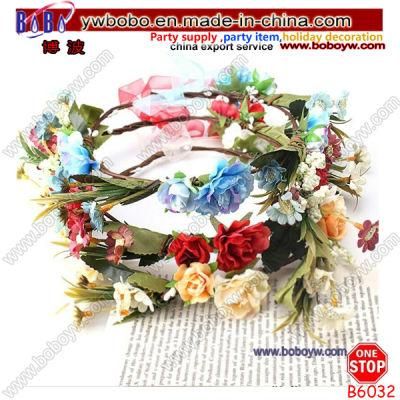 Crown Bride Women Flower Hair Band Wedding Floral Headband Girl Accessories (B6032)