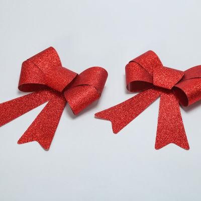 3 Inch Width Colorful Wholesale Custom PP Material Ribbon Bows for Christmas Tree Decoration