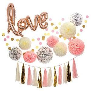 Umiss Bridal Shower Decorations Tissue Paper POM Poms Tassel Paper Garland