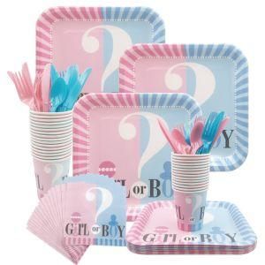 Baby Shower Gender Reveal Party Decoration Disposable Tableware