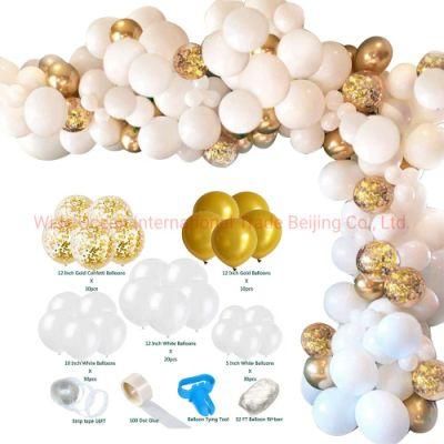 Wholesale Marriage Party Supplies Wedding Decoration White Arch Garland balloon Helium Balloon Set