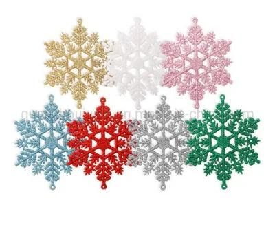 OEM Plastic Multicolor Round Christmas Decoration Snowflake