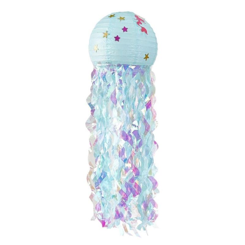 Marine Jellyfish Props Festival Decoration Supply Mermaid Starfish Seahorse Shell Theme Decoration Supplies 8 Color DIY Jellyfish Paper Lanterns Kindergarten