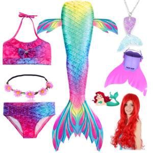 Child Girls Birthday Gift Set Christmas Festivals Mermaid Tail Costume Gift Set