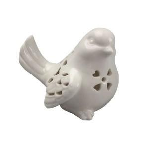 White Ceramic Hollow Bird Ceramic Crafts (garden decoration)