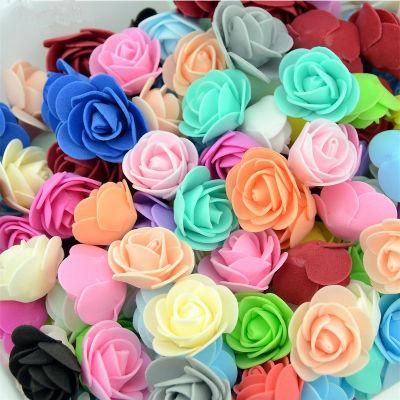 China Best Valentine Gift Artificial Rose Bear Christmas Gift Plastic Flower 25cm Gift Box Flower Teddy Rose