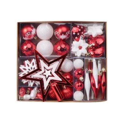 High Quality Good Price Big Pack 58PCS Assorted Christmas Ball Hanging Ornament Gift