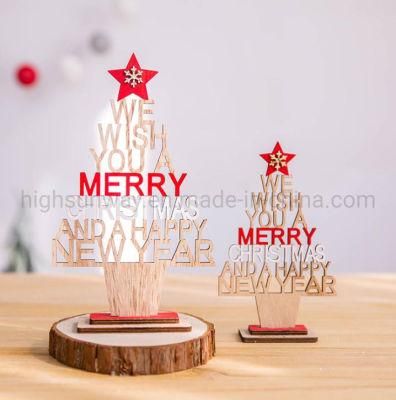 Wood Christmas Tree Decoration for Gift Crafts Party Holiday Home Xmas Tree Ornament Gift Present Ideas Christmas Decoration
