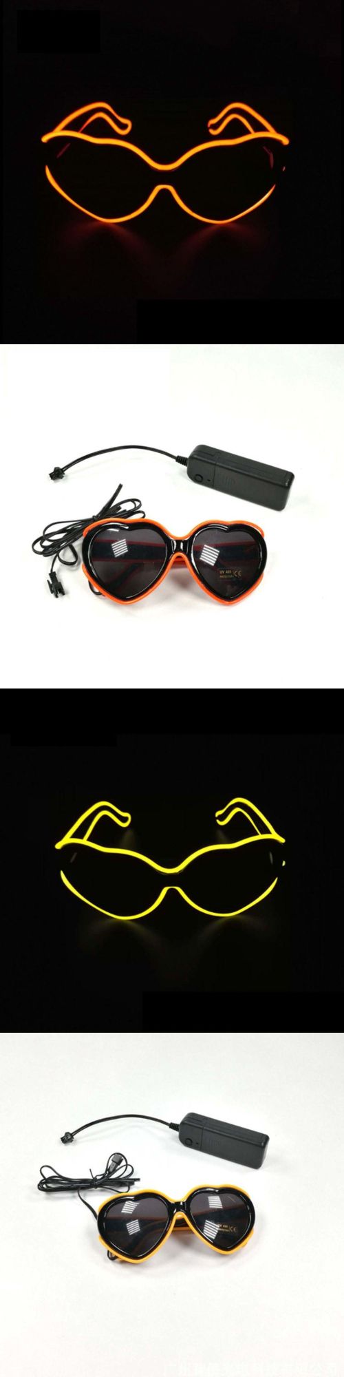 LED Luminous Heart EL Wire Glasses Rave LED Glasses Light