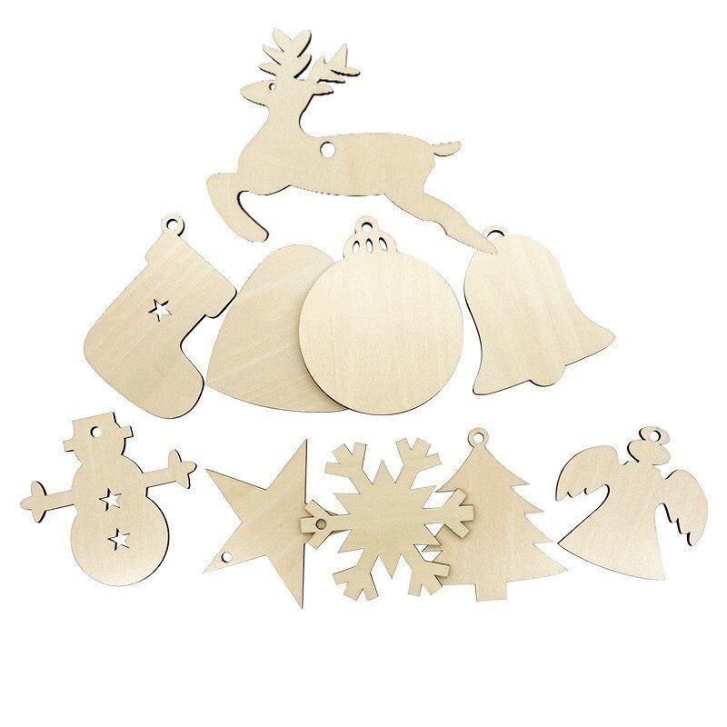 Original Color Double-Side MDF Christmas Ornaments