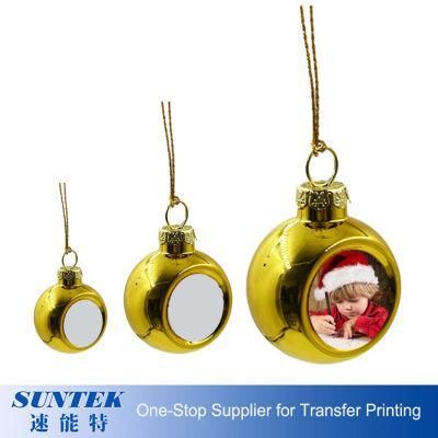 Personalized Christmas Presents DIY Christmas Tree Ball Multiple Colors Plastic Christmas Decoration Ball with Logo 4cm