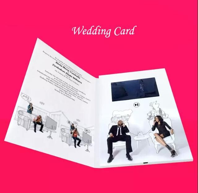 LCD Screen Video Wedding Greeting Card