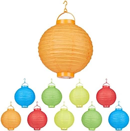 Colorful Paper Lanterns - Chinese Japanese Paper Hanging Decorations Ball Lanterns