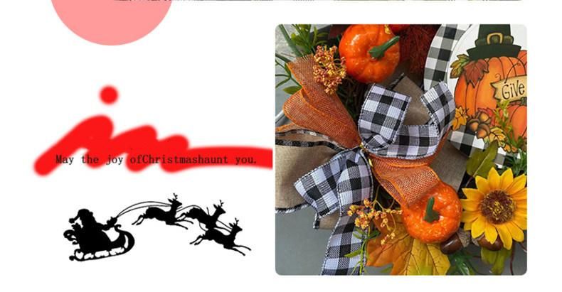 Customized 40cm Dia Halloween Decorative Christmas Wreath for Festival Decorations