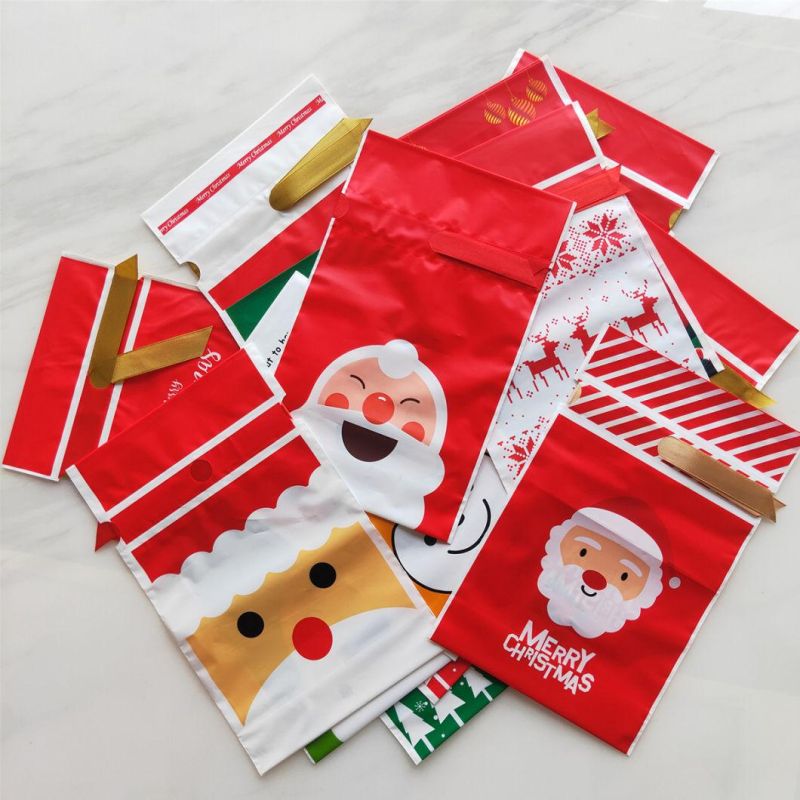 Christmas Packaging EVA Candy Biscuit Gift Wrapping Food Drawstring Bag