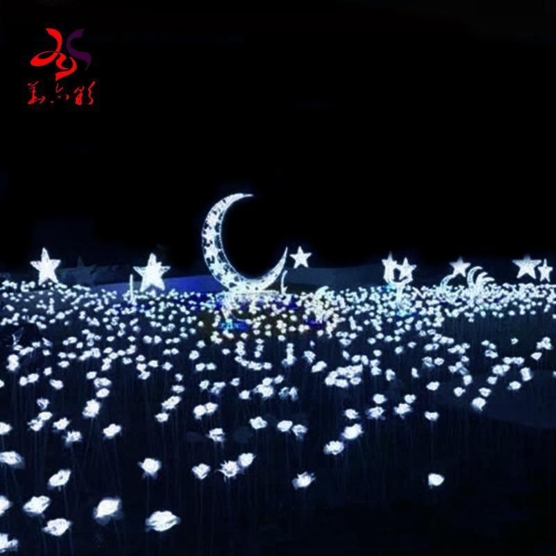Ramadan Decoration Moon and Star LED Motif Light Holiday Decorate