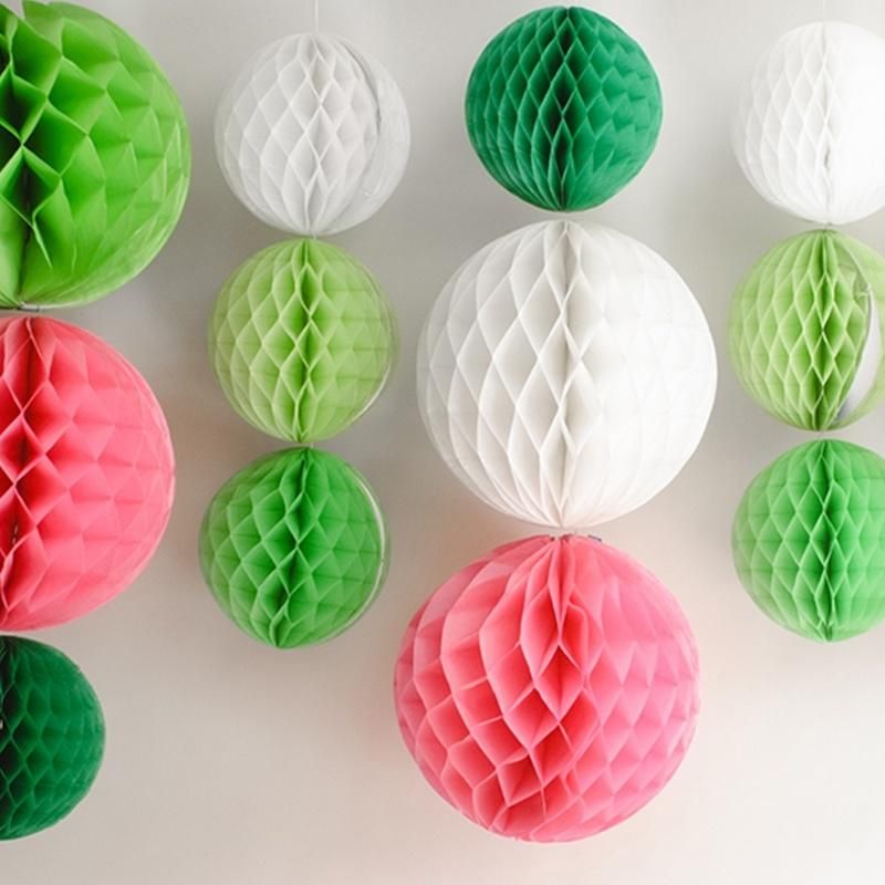 Party Hanging Christmas Tree Decoration Paper Honeycomb Ball