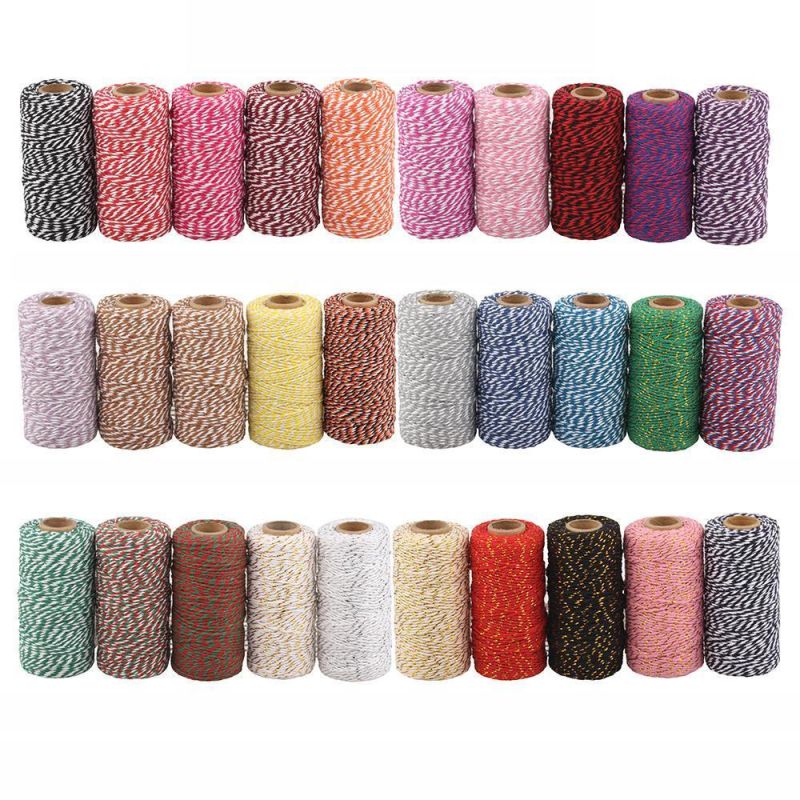 1.5mm Cotton Cord Colorful Twisted Cotton String Zongzi Wrapping for DIY Project