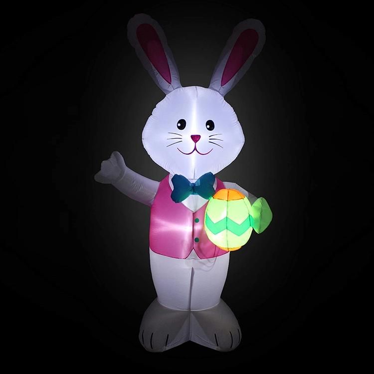 Easter Bunny Easter Inflatable Bunny with LED Light for Sale