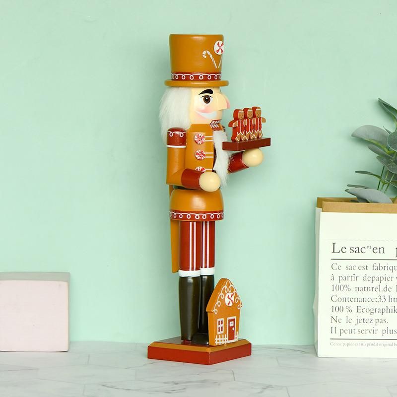 New Funny 13.8-Inch Wooden Gingerbread Christmas Nutcracker
