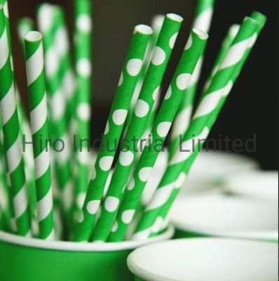 Eco-Friendly Biodegradable Paper Straw with Colorful Drinking Wedding Party Decoration Straws