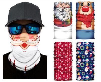 Factory Stock Christmas Pattern Bandana Multi-Functional Tube Face Cover Bandana