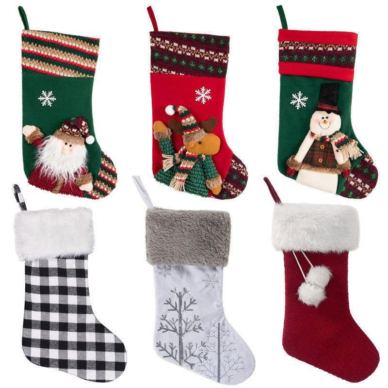 Amazon Foreign Trade New Products Christmas Socks Gift Bag Christmas Socks Candy Gift Bag Pendant Christmas Decorations