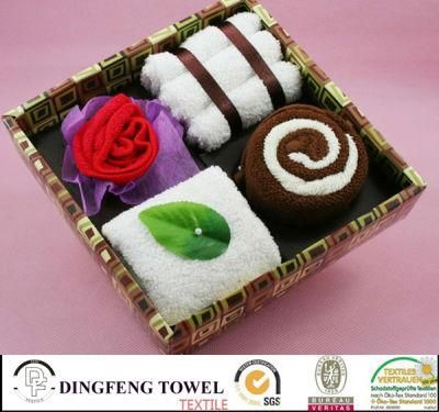 2016 New Season Design Wedding Cake Gift Towel Sets Df-2875