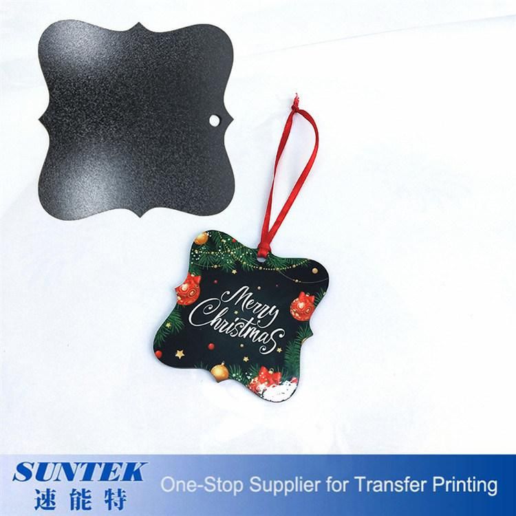 Square Christmas Ornament Supplier Sublimation Wooden Christmas Ornament Heat Press Xmas Decoration