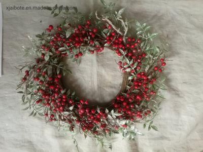 Plastic Artificial Christmas Wreath Home Decoration