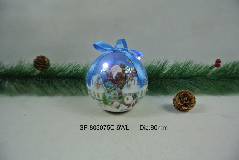 Christmas Paper Wrapped Ball Decoration for Holiday Wedding Party Decoration Hook Ornament Craft Gifts