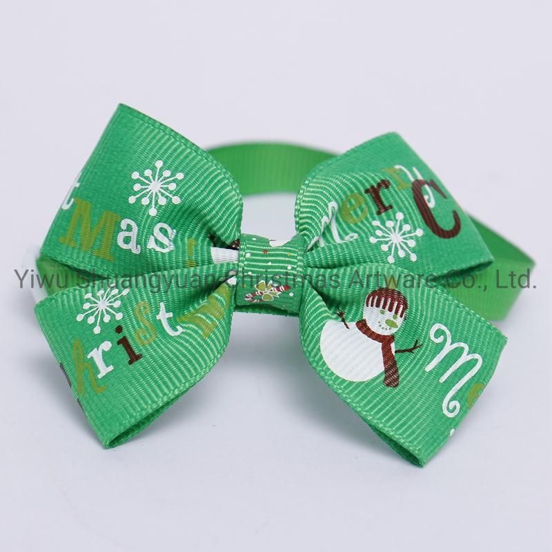 Christmas Pet Supplies Bowknot for Holiday Wedding Party Decoration Supplies Hook Ornament Craft Gifts