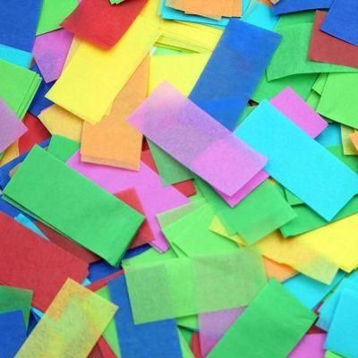 Wholesale Custom Mixed Color Flame Resistant Loose Blue Paper Confetti Multicolored