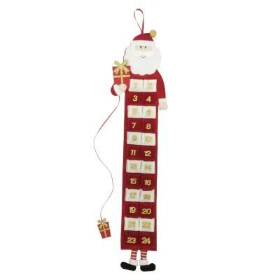 New Long Type Felt Santa Christmas Decoration Printed Advent Calendar