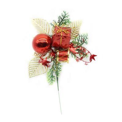 Factory Direct Artificial Flowers Decorative Wreaths Christmas Picks Berry Pine Cone Leaf Snowny Decor