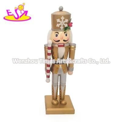 Customize Soldier Toy Wooden Gold Nutcracker for Wholesale W02A345