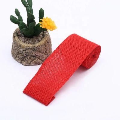 Decorative Natural Christmas Mesh Jute Burlap Ribbon