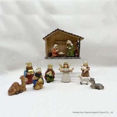 Resin Nativity Cartoon Figurine 12PCS Set