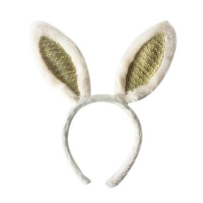 Custom Girl Fancy Handmade Headband Plush Cotton Bunny Ears Hairband