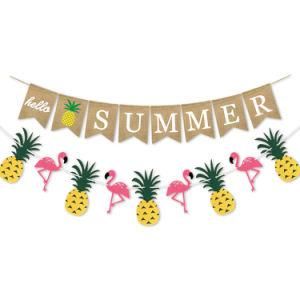 Summer Hawaii Theme Party Decoration Banner Girl Boy Garland