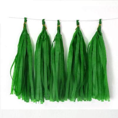 DIY Black Nevy Blue Green Colorful Hanging Bohemian Party Dicoration Tassel Tissue Paper Garland